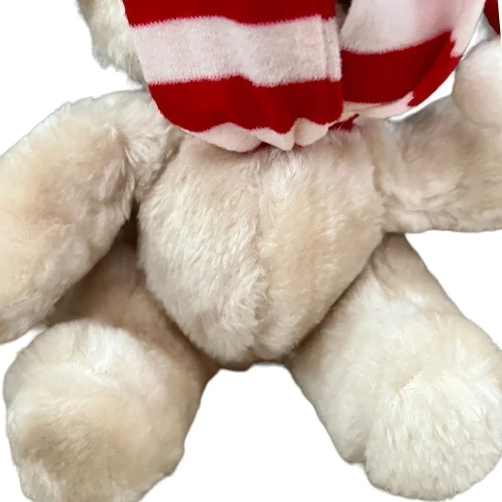 Vintage Christmas Holiday Teddy Bear Plush Jan Stuart Corp Made in Korea 15”